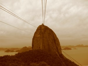 Sugar Loaf i Rio Sugar Loaf i Rio, paa vej derop i en kabelvogn